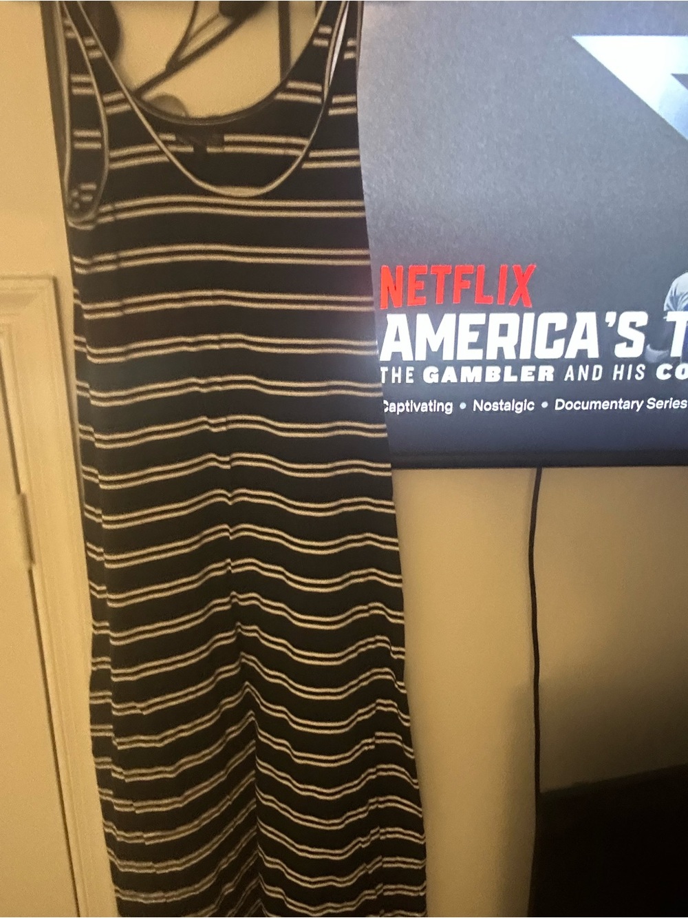 Vans Black and White Striped Maxi Dress